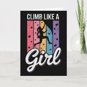 Carte Mignon grimpe comme une fille Cool amateurs d'esca