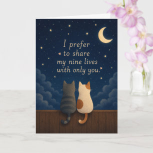 Carte Mignon Je Préfère Partager Mes Neuf Vies