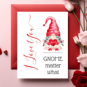 Carte Mignon Je T'Aime Fille Gnome Peu Importe Quoi Sain