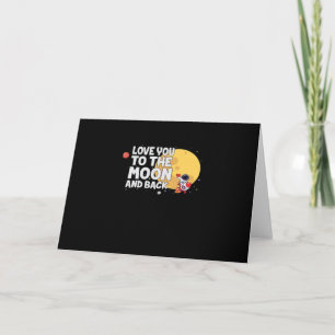 Carte Mignon Je T'Aime Jusqu'À La Lune Et Retour Saint V