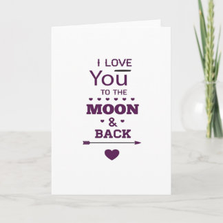 Carte Mignon Je T'Aime Jusqu'À La Lune Et Retour Saint-V