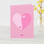 Carte Mignon jour de la Saint-Valentin rose (Fleur jaune)