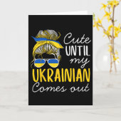Carte Mignon jusqu'à ce que mon ukrainien sorte (Fleur jaune)
