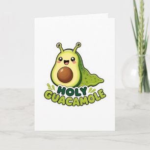 Carte Mignon Kawaii Holy Guacamole Escargot Avocat Dessi