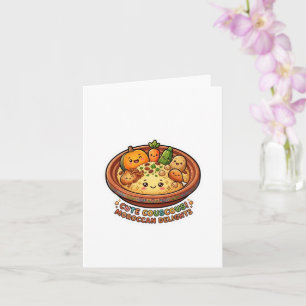 Carte Mignon Kawaii Vendredi de Couscous Marocain Autoco
