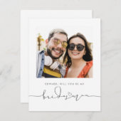 Carte Mignon Minimaliste Serez-Vous Mon Époux Photo (Devant / Derrière)