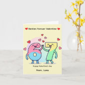 Carte Mignon Numéro 67 Caractères - Ami Saint Valentin (Fleur jaune)