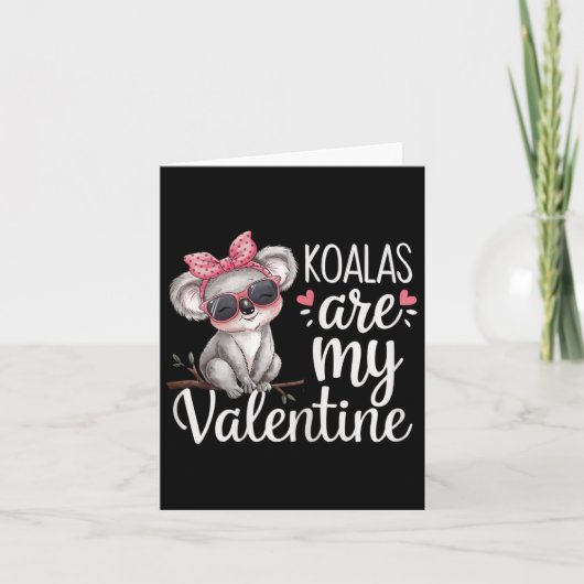Carte Mignon ours koala conception de la Saint-Valentin (Devant)
