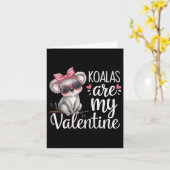 Carte Mignon ours koala conception de la Saint-Valentin (Fleur jaune)
