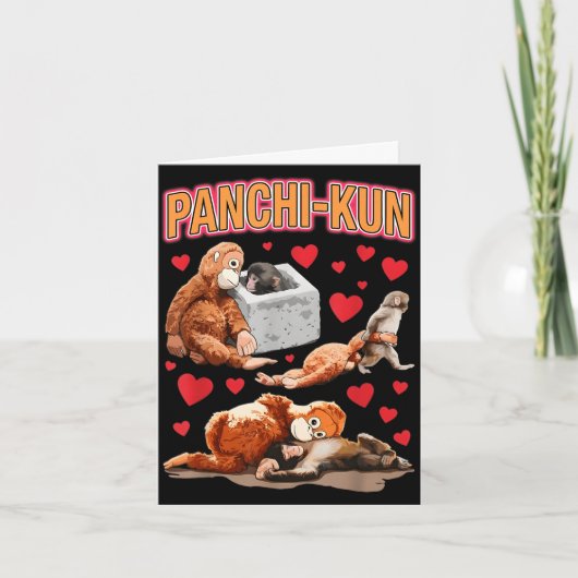 Carte Mignon panchi-kun bébé singe bébé singe mème drôle (Devant)