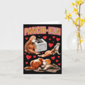 Carte Mignon panchi-kun bébé singe bébé singe mème drôle (Fleur jaune)