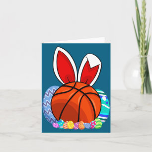 Carte Mignon pour lapin de Pâques de basketball