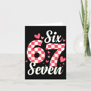 Carte Mignon Saint-Valentin Six Sept Damier Amour Nk Cœu