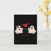 Carte Mignon Tu Es Mon Fantôme Boo Mignon Saint-Valentin (Fleur jaune)