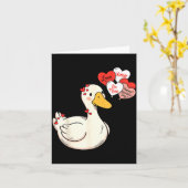 Carte Mignon Valentin drôle Oies Canard Amour Matchi (Fleur jaune)