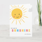 Carte Mignon Vous êtes mon Soleil Illustration (Devant)