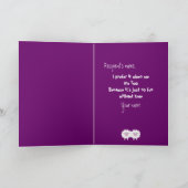 Carte Mignonette Cartoon Sheep Miss Ewe Personnalisable (Intérieur)