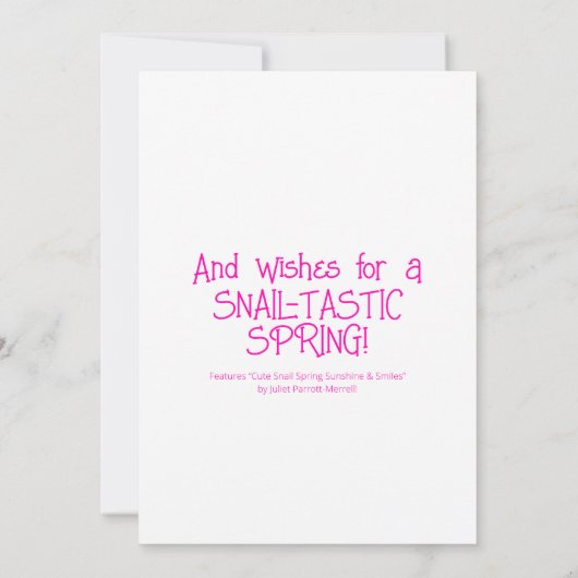 Carte Mignonette Envoi Sourires Printemps | Salutation (Dos)