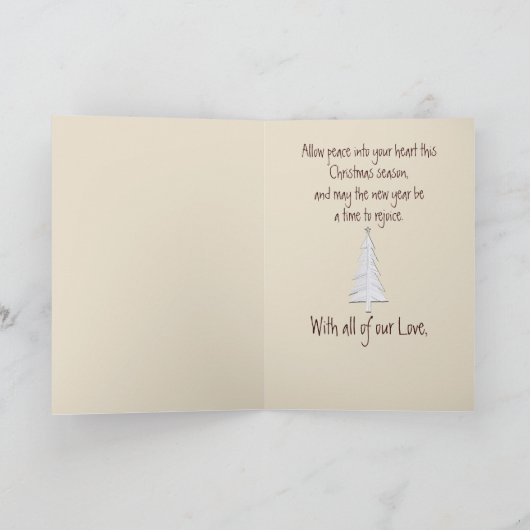 Carte Mignonne Abstrait Minimal Origami Forêt de Renard (Intérieur)