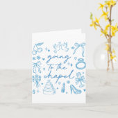 Carte Mignonne Aller À La Mariée De Chapelle Engagé Bach (Fleur jaune)