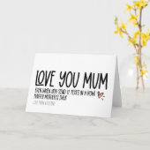 Carte Mignonne Amour Vous Maman Fantastique Fête des mèr (Fleur jaune)