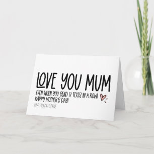 Carte Mignonne Amour Vous Maman Fantastique Fête des mèr