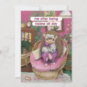 Carte Mignonne Armadillo Moi Après Avoir Été Dingue Tout (Devant)