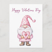 carte mignonne avec un gnome rose de dessin animé (Devant)