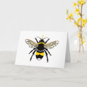 Carte Mignonne BEE - Faune - Nature (Fleur jaune)