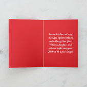 Carte Mignonne berger allemand Chien chiot Joyeux Noël (Intérieur)