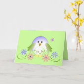Carte Mignonne birdie (Fleur jaune)