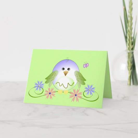 Carte Mignonne birdie (Devant)