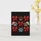 Carte Mignonne Bow Coquette Chien Paw Chien Maman Papa J (Fleur jaune)