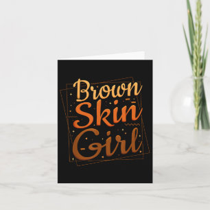 Carte Mignonne Brown fille de la peau Mois de l'histoire