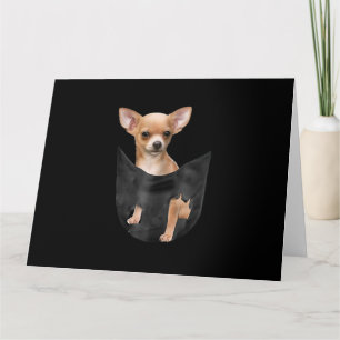 Carte Mignonne Chihuahua dans votre poche Noël
