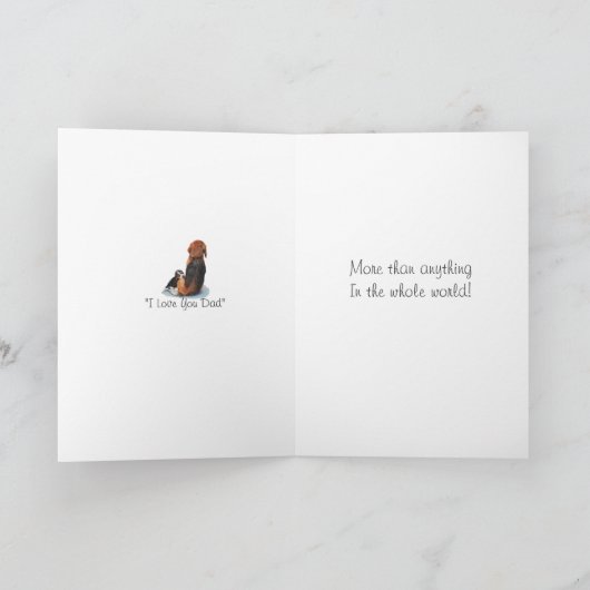 Carte Mignonne chiot beagle bouddin maman chien pour pap (Intérieur)