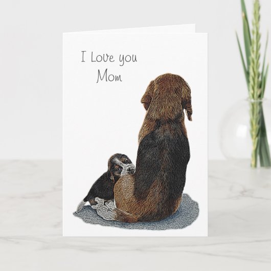 Carte mignonne chiot beagle chiot mignonne (Devant)