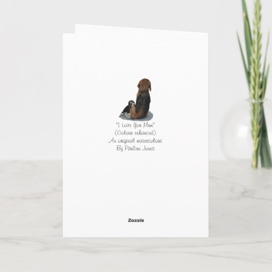 Carte mignonne chiot chiot mignonne (Dos)