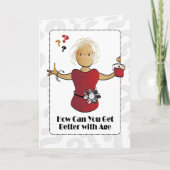 Carte Mignonne Classy Funny Femme Cartoon Ethnique Anniv (Devant)