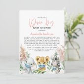 Carte Mignonne conduite de masque de covid animal par bé (Debout devant)