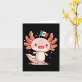 Carte Mignonne Costume Mexique Axolotl Pour Garçons Et F (Fleur jaune)