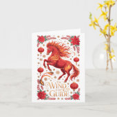 Carte Mignonne Dame Cheval 2026 Vent Mon Guide Cavalier (Fleur jaune)