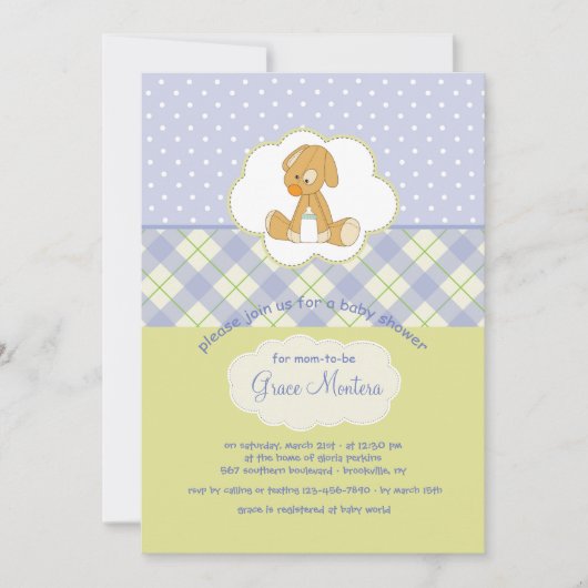 Carte mignonne de douche de jouet de chiot (Devant)