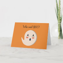 Carte mignonne de Halloween de fantôme
