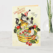 Carte mignonne de Halloween d'enfants (Devant)