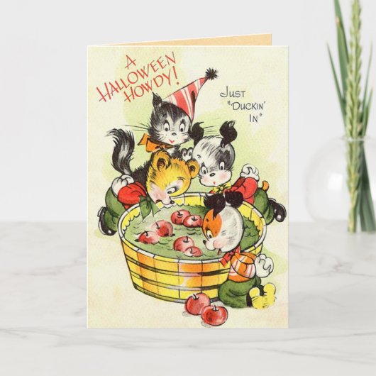 Carte mignonne de Halloween d'enfants (Devant)
