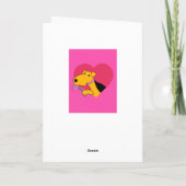 Carte mignonne de jour de Valentines de chiot (Dos)