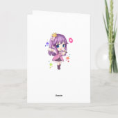 Carte mignonne de joyeux anniversaire de chanteur (Dos)