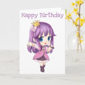 Carte mignonne de joyeux anniversaire de chanteur (Fleur jaune)