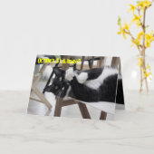Carte mignonne de Kitty (pas) Hallowe'en (Fleur jaune)